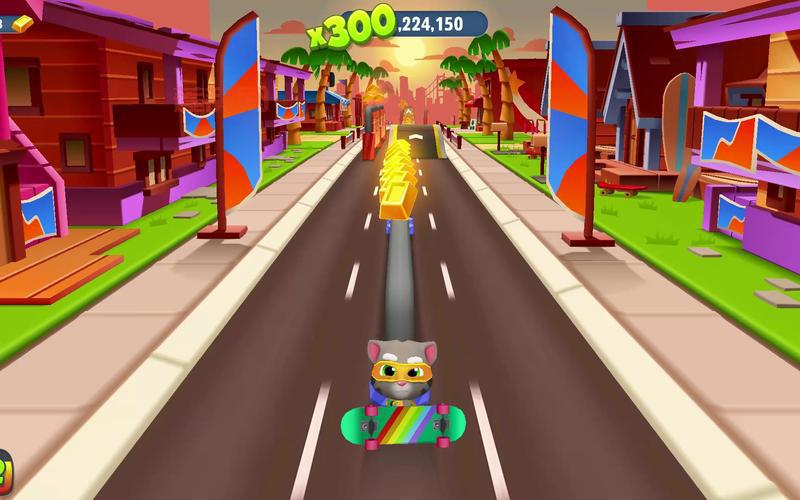 汤姆猫炫跑：下载量突破百万，不容错过的跑酷游戏！