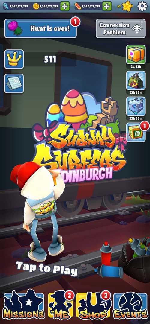 地铁跑酷下载破解版无限金币钥匙，解锁全皮肤滑板畅玩！