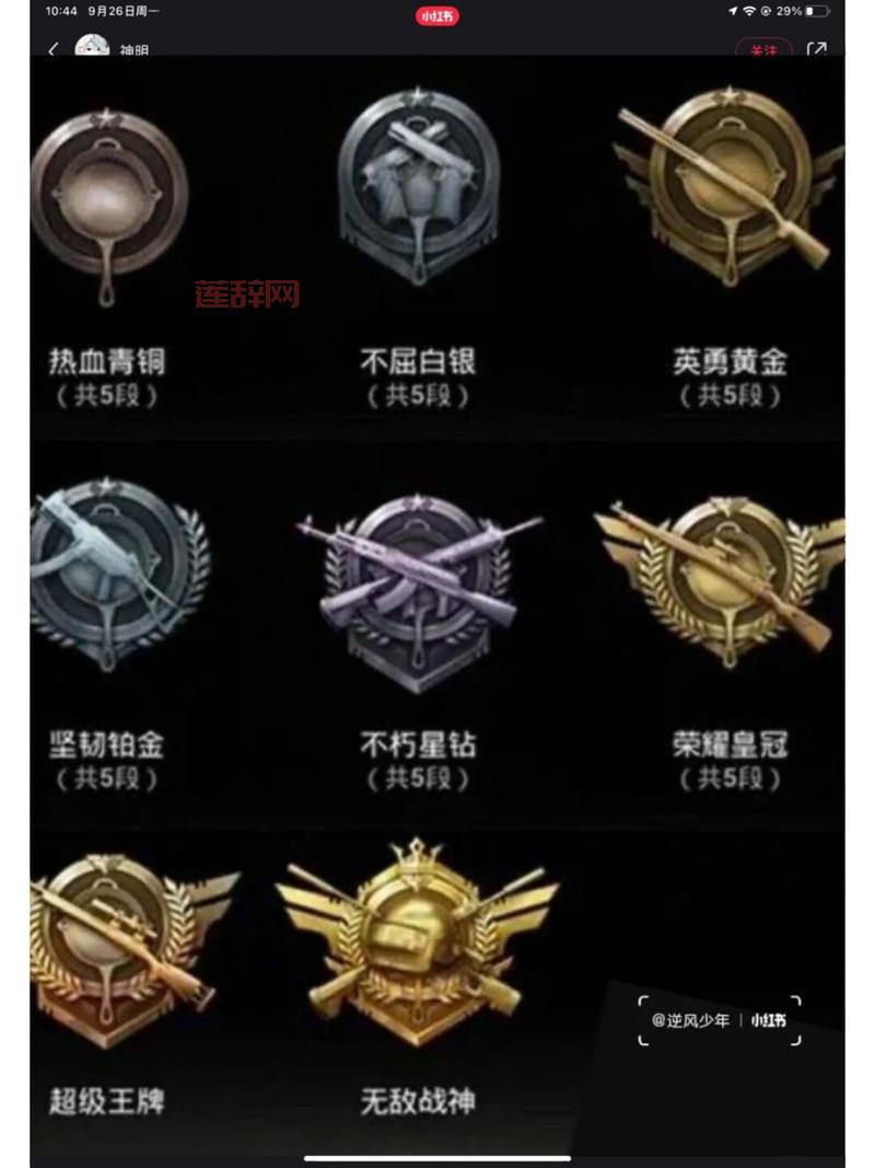 和平精英段位图2024最新版，段位等级划分一览！