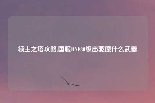 领主之塔攻略,国服DNF80级出驱魔什么武器