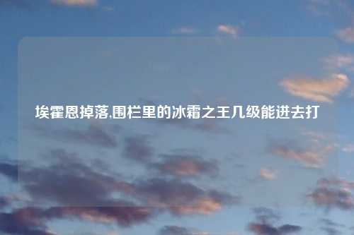 埃霍恩掉落,围栏里的冰霜之王几级能进去打