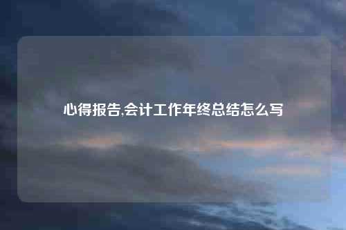心得报告,会计工作年终总结怎么写