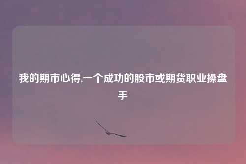 我的期市心得,一个成功的股市或期货职业操盘手