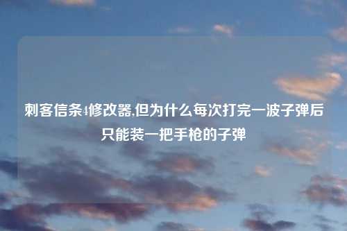 刺客信条4修改器,但为什么每次打完一波子弹后只能装一把手枪的子弹