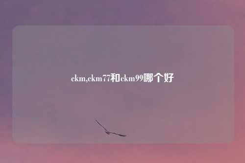 ckm,ckm77和ckm99哪个好