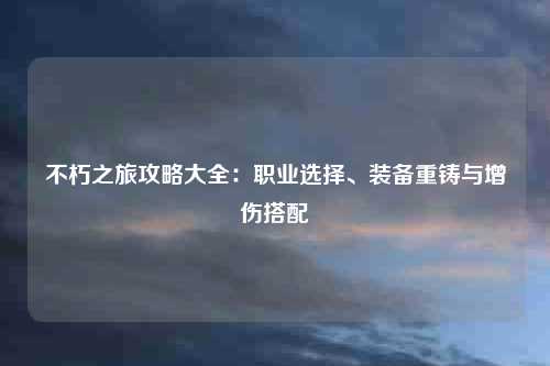 不朽之旅攻略大全：职业选择、装备重铸与增伤搭配