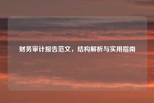 财务审计报告范文，结构解析与实用指南
