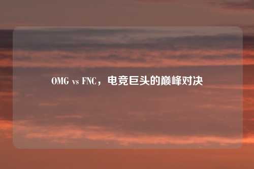 OMG vs FNC，电竞巨头的巅峰对决