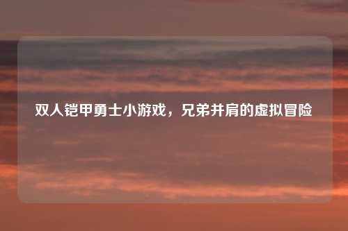 双人铠甲勇士小游戏，兄弟并肩的虚拟冒险