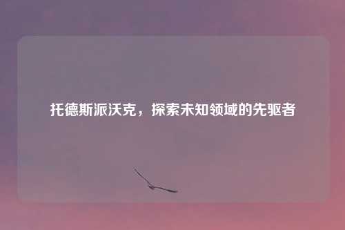 托德斯派沃克，探索未知领域的先驱者